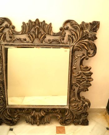 Mirror wooden handmade crafted brown 80 cm x 80 cm