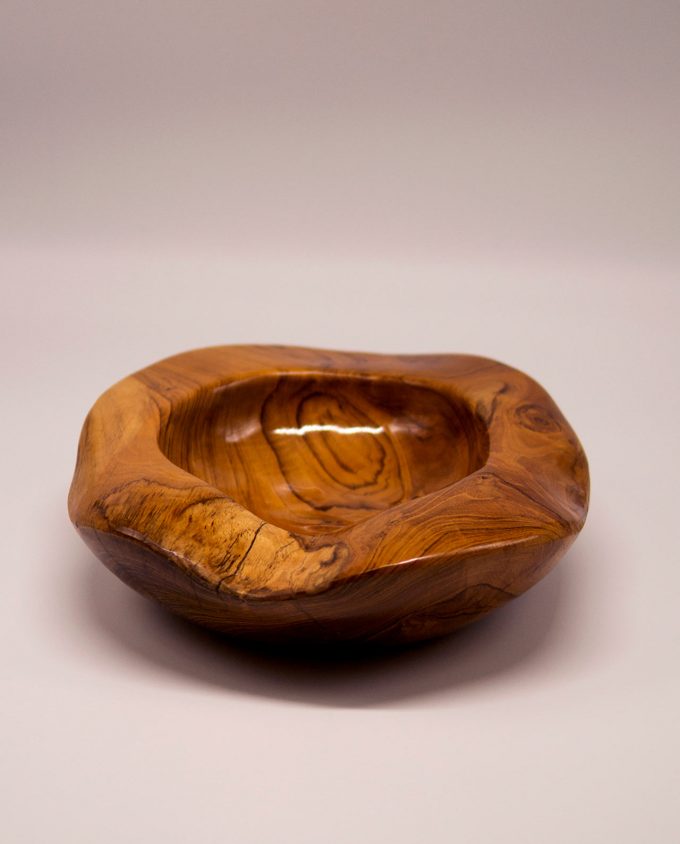 Bowl teak wood "Shiny" diameter 30 cm