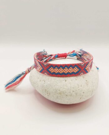 Bracelet Fabric Pink Indigo