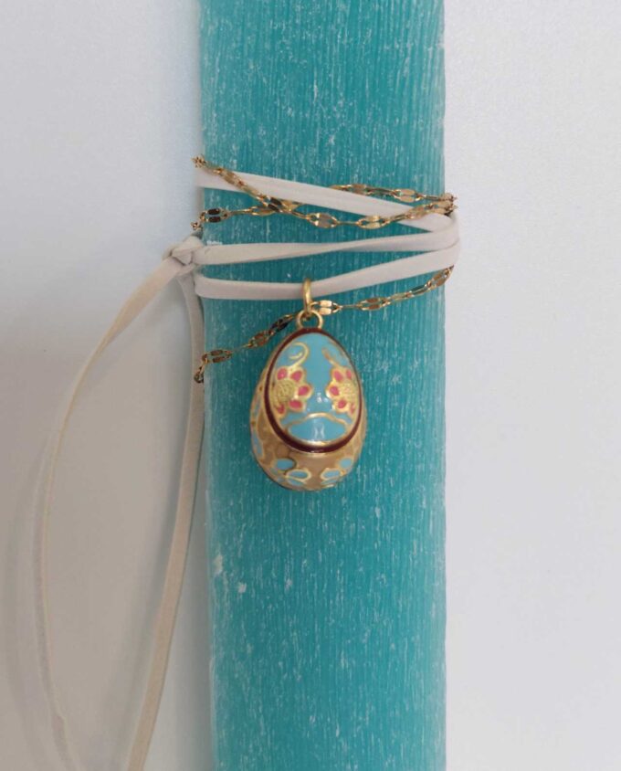 Easter Aromatic Candle Necklace Turquoise Romantic Egg