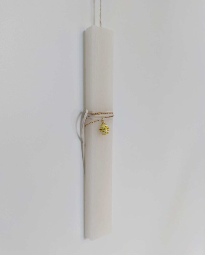 Easter Aromatic Candle Necklace Yellow White Egg