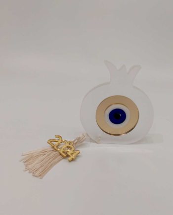 Pomegranate Plexiglass Gold Evil Eye 2024
