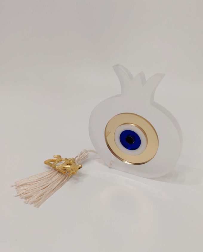 Pomegranate Plexiglass Gold Evil Eye 2024