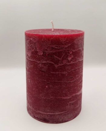 Candle Burgundy Pillar Aromatic Height 14 cm Diameter 10 cm