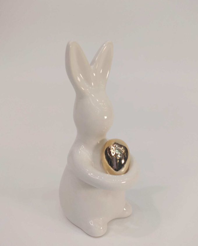 Ceramic Bunny with Easter Egg