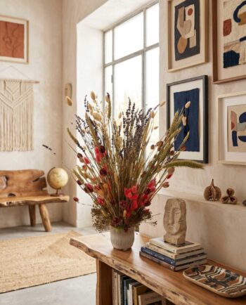 Dried Flowers Arrangement Pink Natural