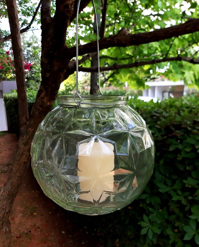 Lantern sphere glass diameter 20 cm