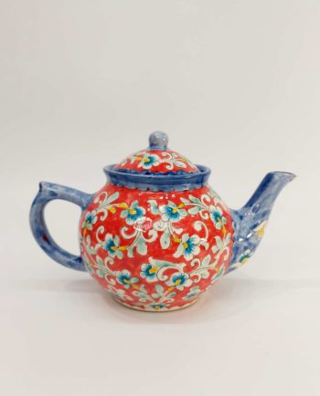 Teapot Ceramic Hand Painted Flowers