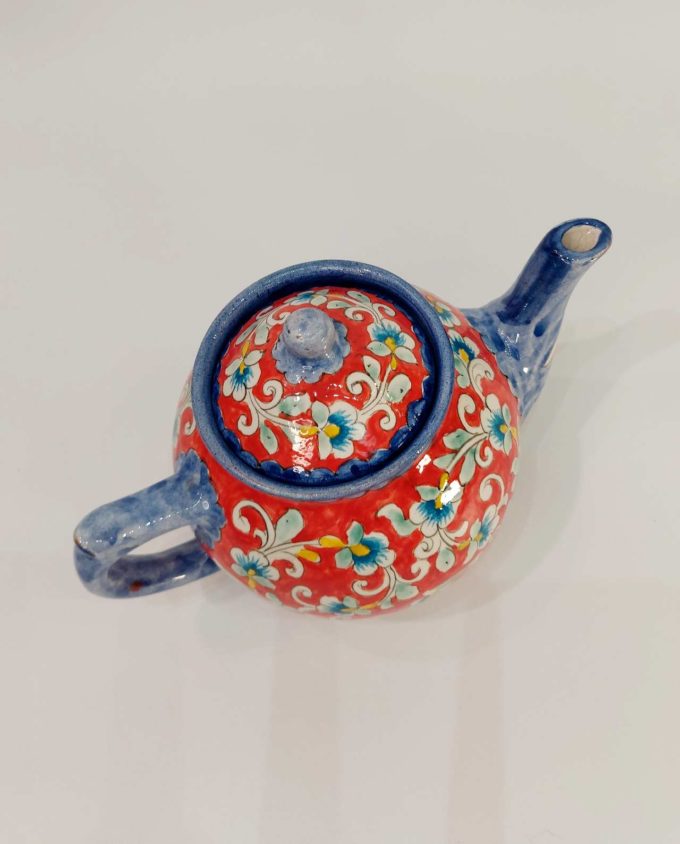 Teapot Ceramic Hand Painted Flowers