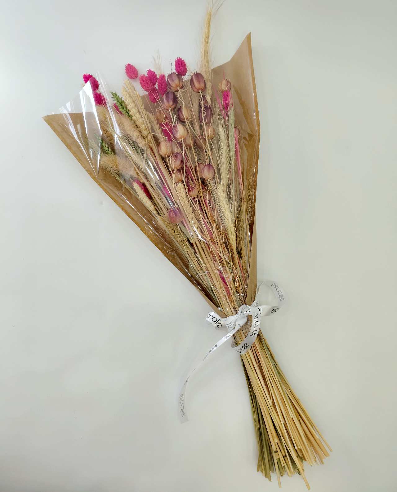 Bouquet Mix Dried Flowers Fuschia Natural