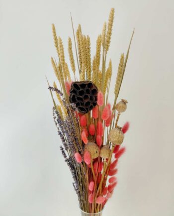 Bouquet Mix Dried Flowers Fuschia Natural