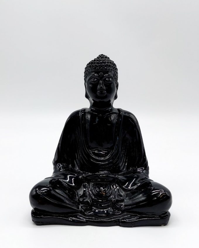 Buddha Resin Height 15 cm black