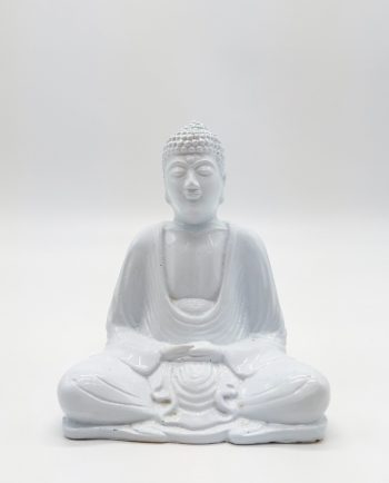 Buddha Resin Height 15 cm white