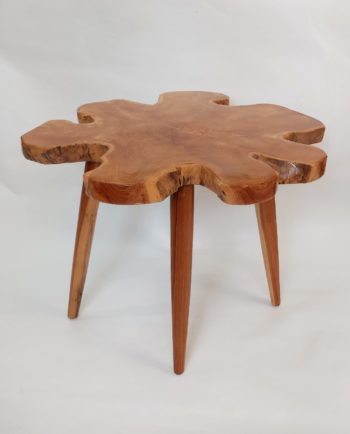 Abstract Teak Wood Table