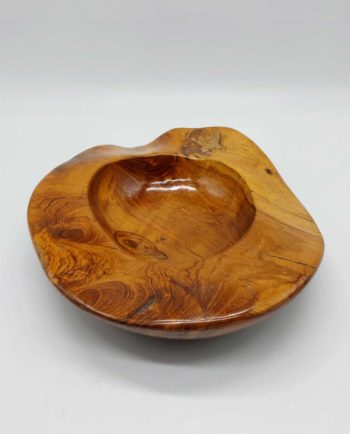 Bowl Teak Wood Lacquered Diameter 30 cm