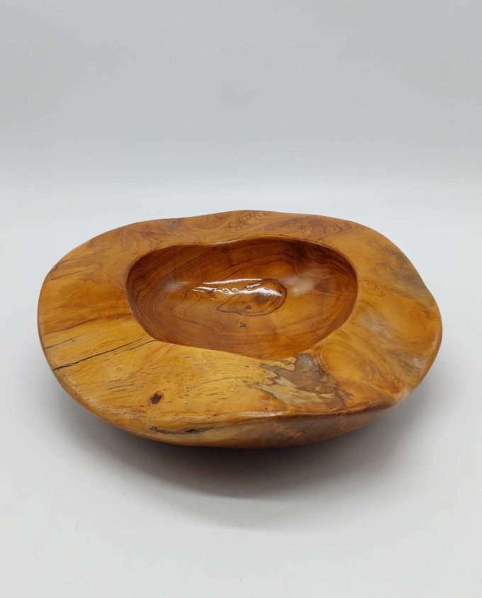 Bowl Teak Wood Lacquered Diameter 30 cm