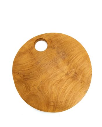 Teak Wood Cutting Board Round Diameter 21 cm