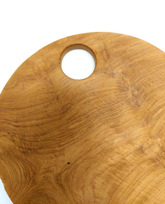 Teak Wood Cutting Board Round Diameter 21 cm