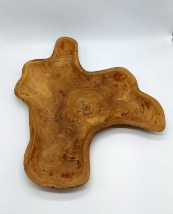 Platter Τeak Wood Abstract Diameter 50 cm