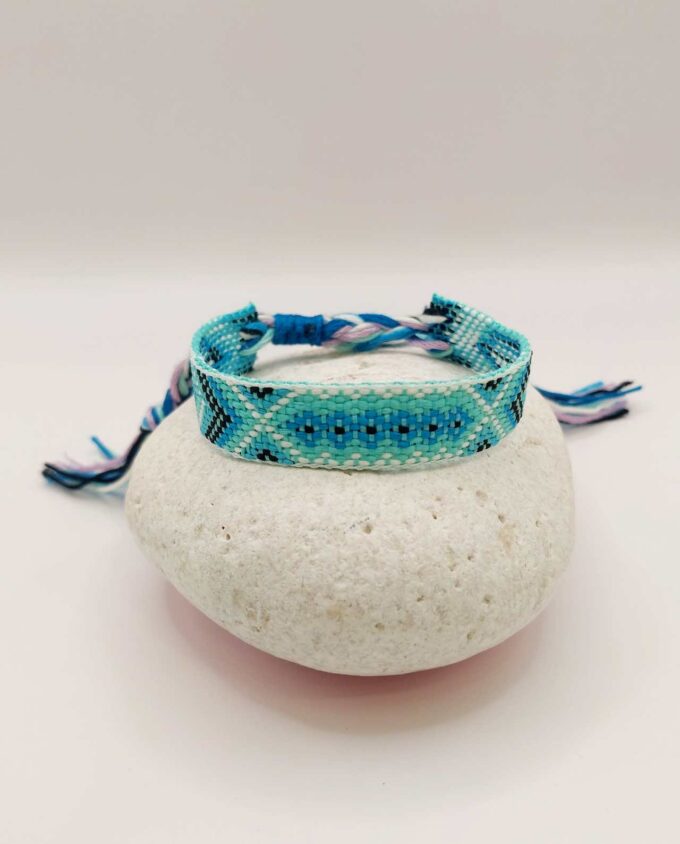 Bracelet Fabric Turquoise Blue