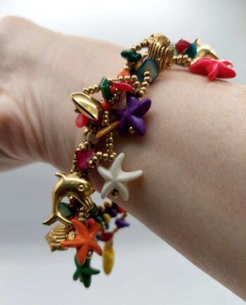 Bracelet Colorful Starfish Charms