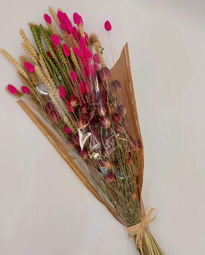 Dried Flowers Fuschia Natural Mix Bouquet