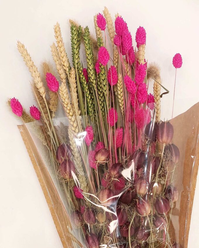 Dried Flowers Fuschia Natural Mix Bouquet