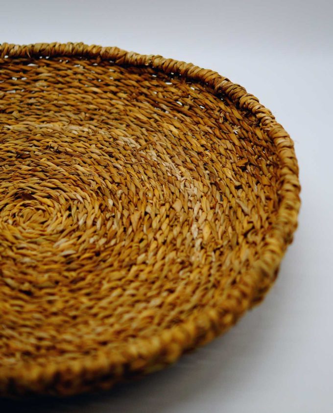 Bowl made of raffia grass diameter 50 cm height 9 cm