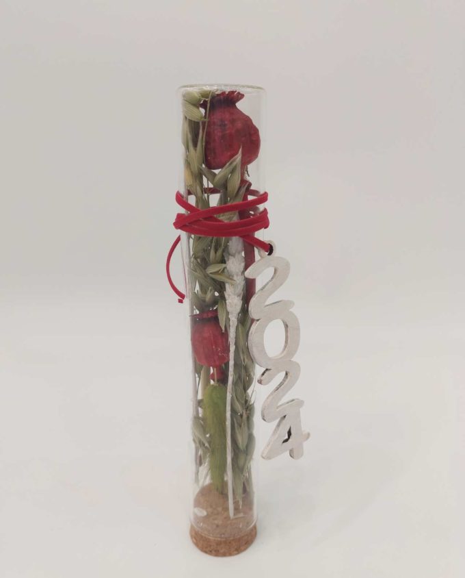 Lucky 2024 Glass Cylinder Dried Flowers
