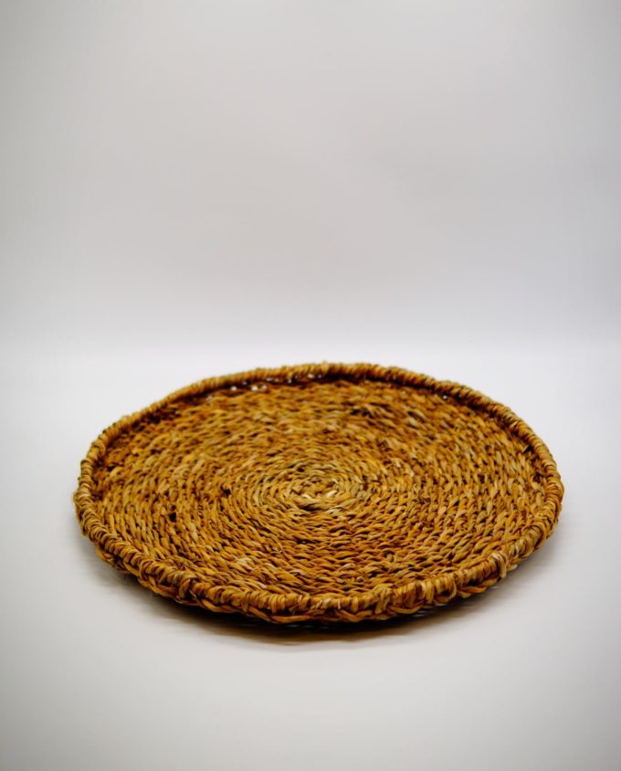 Platter made of raffia grass diameter 35 cm height 5 cm