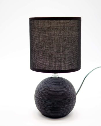Table Lamp Black Ceramic Round Base