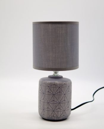 Table Lamp Ceramic Cylinder Grey Base