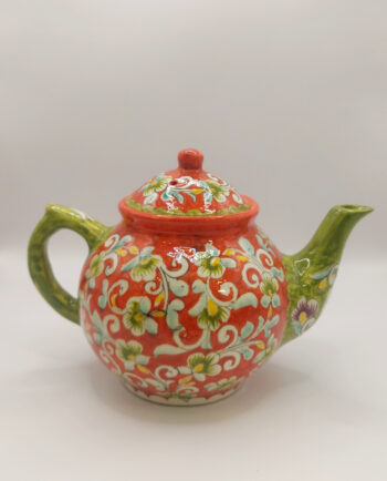 Teapot Ceramic Hand Painted Flowers