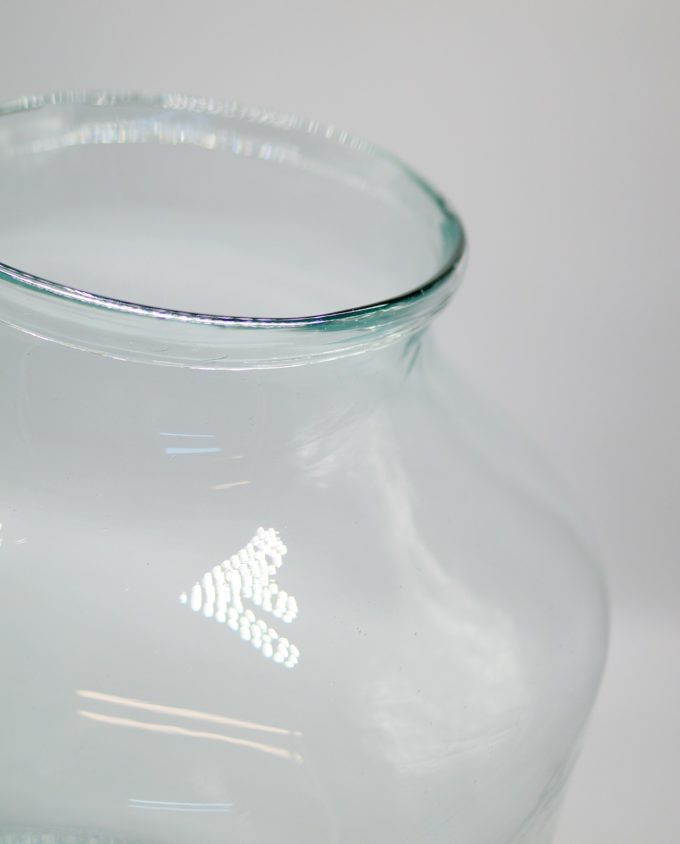 Glass vase made from recycled glass, eco friendly height 42 cm