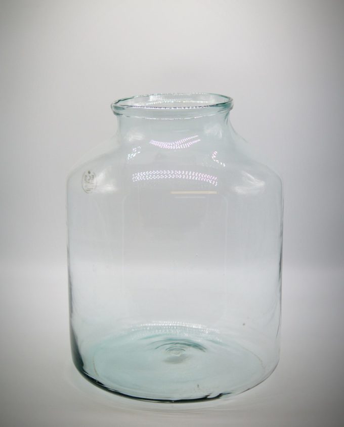 Glass vase made from recycled glass, eco friendly height 42 cm