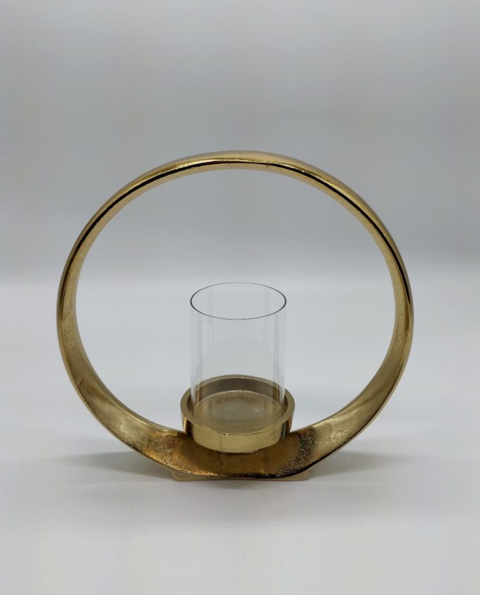 Lantern Ring Gold Aluminum Height 28 cm