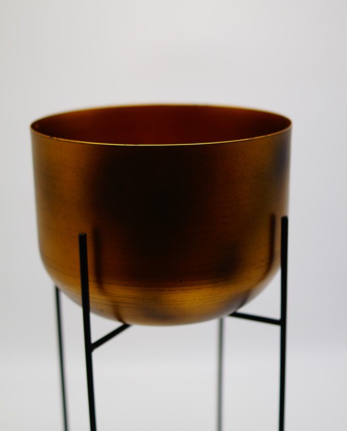 μπρουτζινη ανθοστηλη με ποδια υψος 38 cm