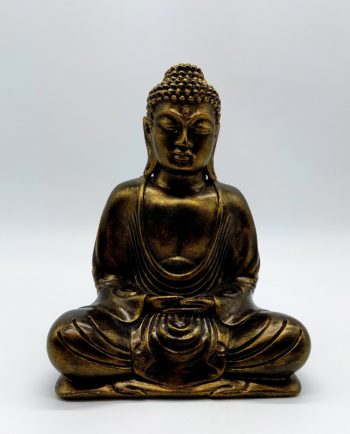 Buddha Resin height 20cm gold antique