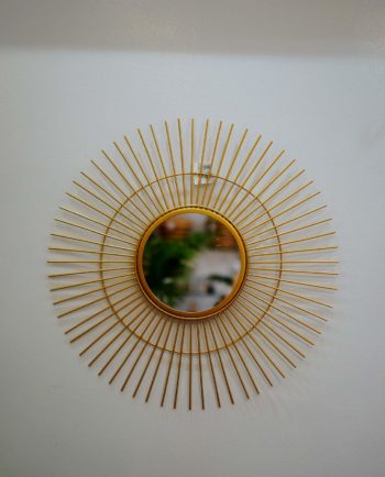 Mirror Gold Metal “Sun” Diameter 50 cm