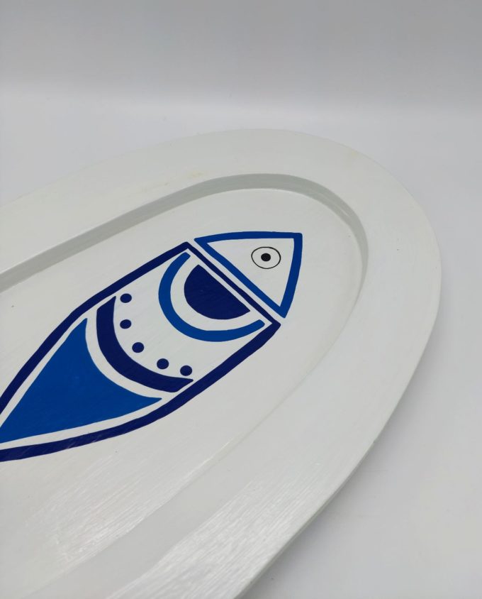 Platter Wooden Fish New Greek