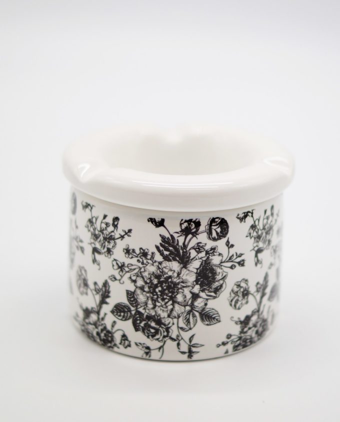 Ashtray Ceramic Black Roses Diameter 10 cm II