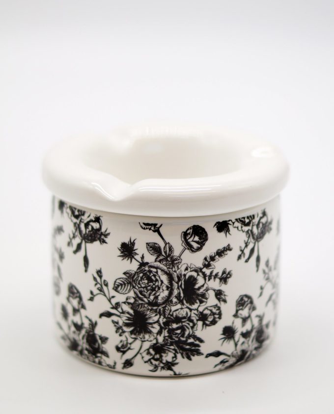 Ashtray Ceramic Black Roses Diameter 10 cm I