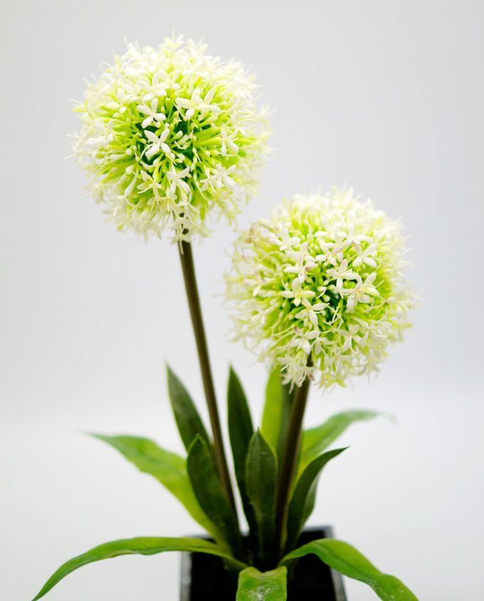 Artificial Flowers White in Pot Height 45 cm