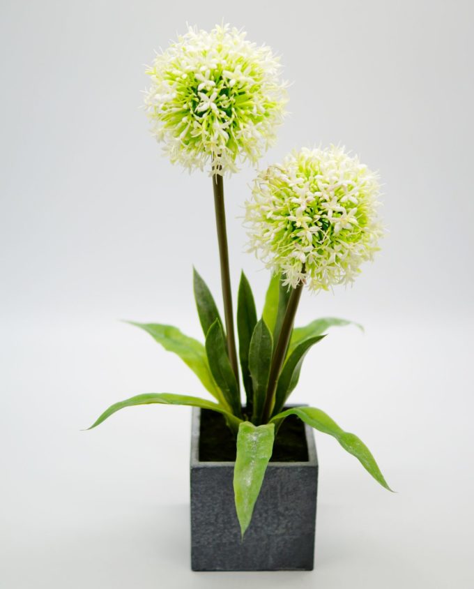 Artificial Flowers White in Pot Height 45 cm