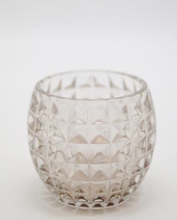 Votive of heavy tealight clear glass