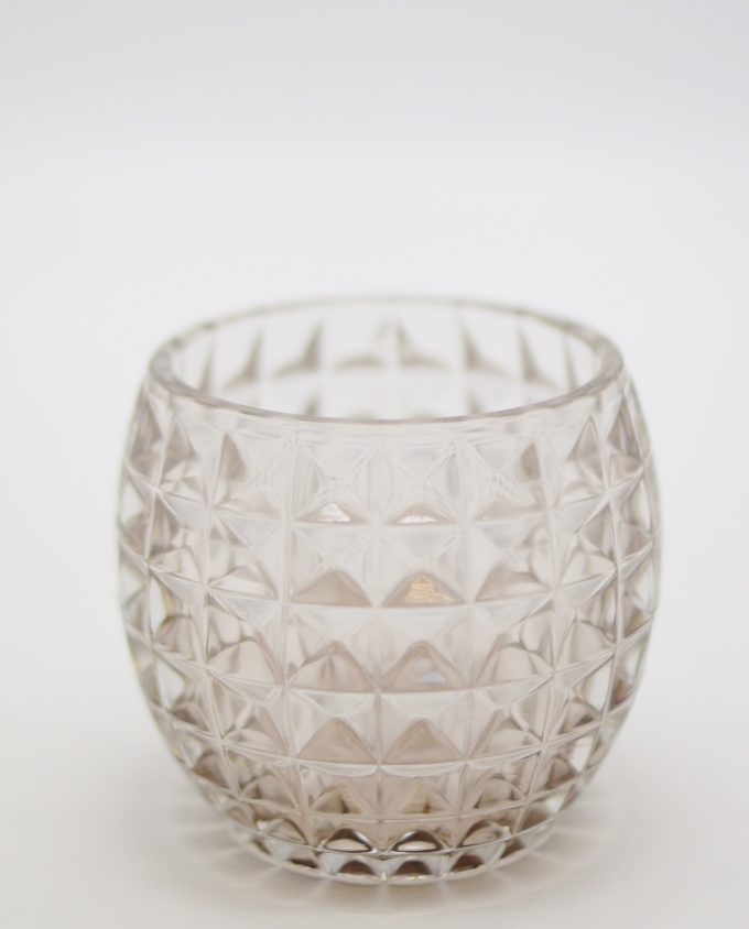 Votive of heavy tealight clear glass