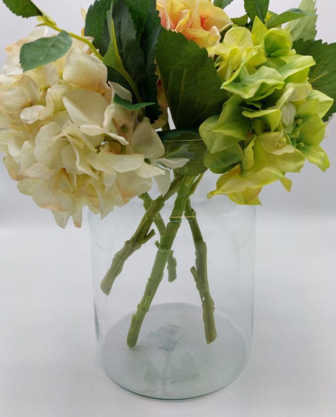 Glass vase made from recycled glass, eco friendly height 26 cm