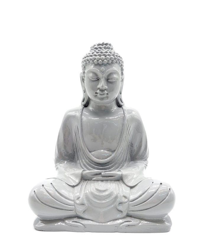 Buddha Resin height 20cm grey