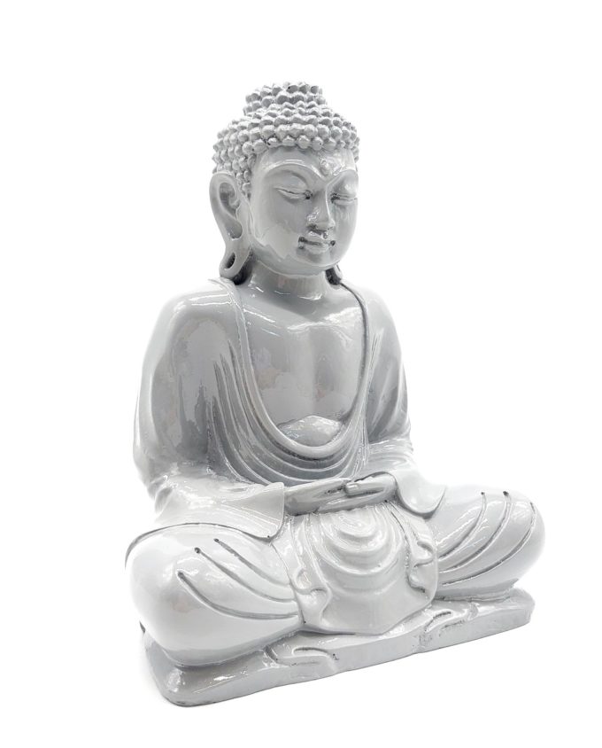Buddha Resin height 20cm grey