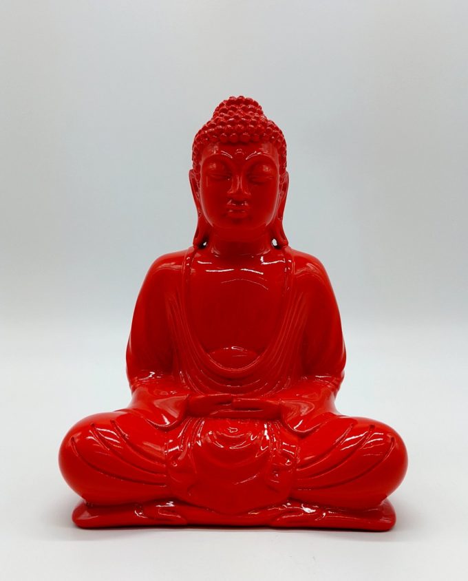 Buddha Resin height 20cm red